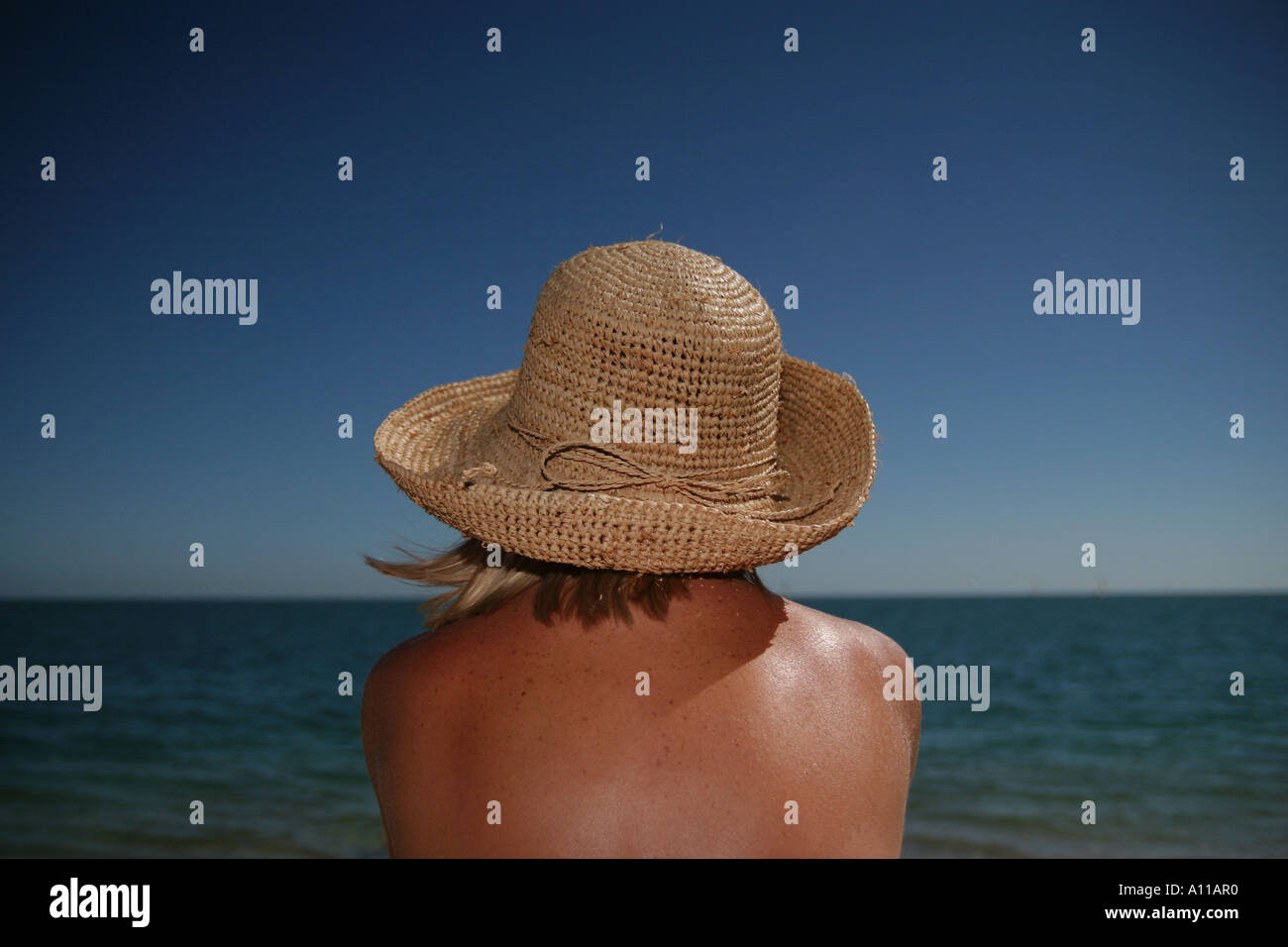 Woman with hat hi-res stock photography and images - Alamy