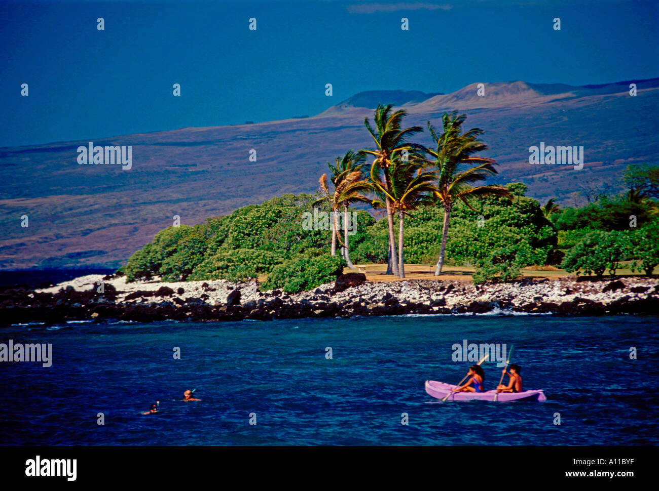 canoers, canoeing, Lagoon Beach, Ritz Carlton Mauna Lani Resort, Mauna