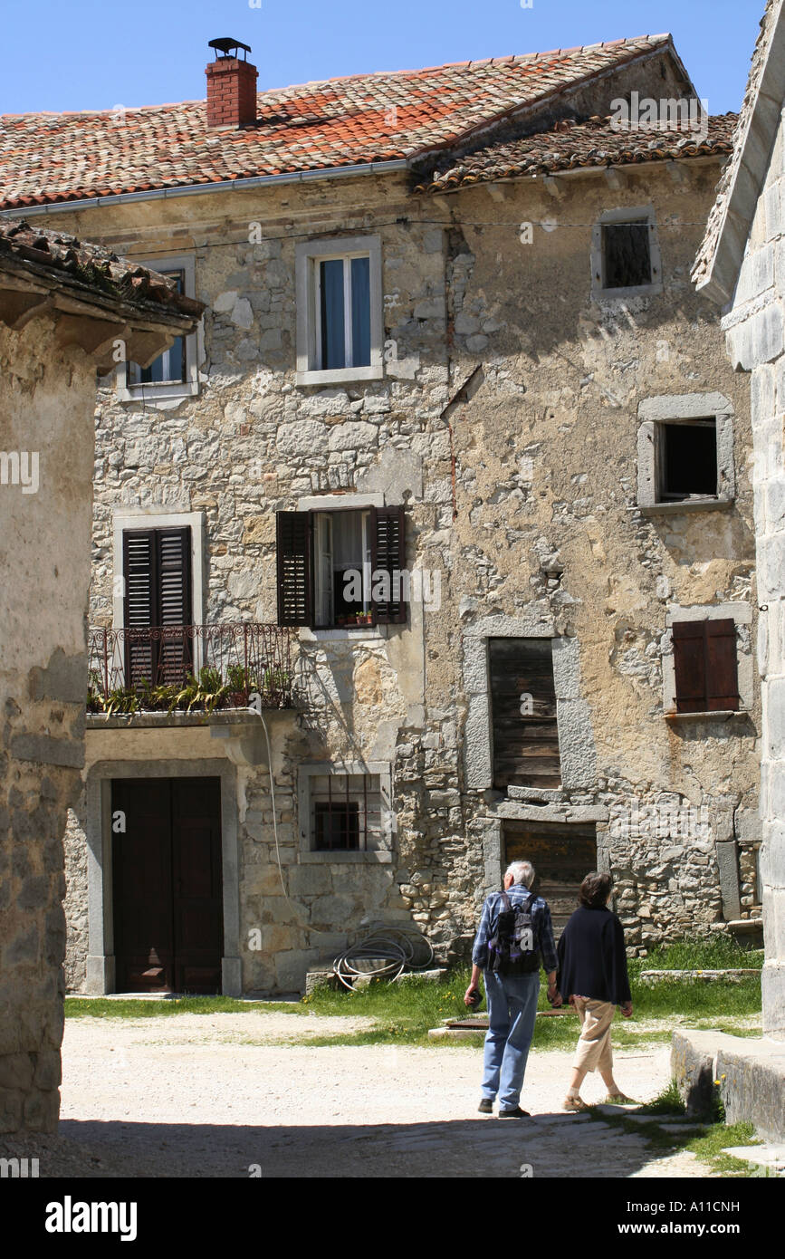 Tourists exploring Gracisce Stock Photo