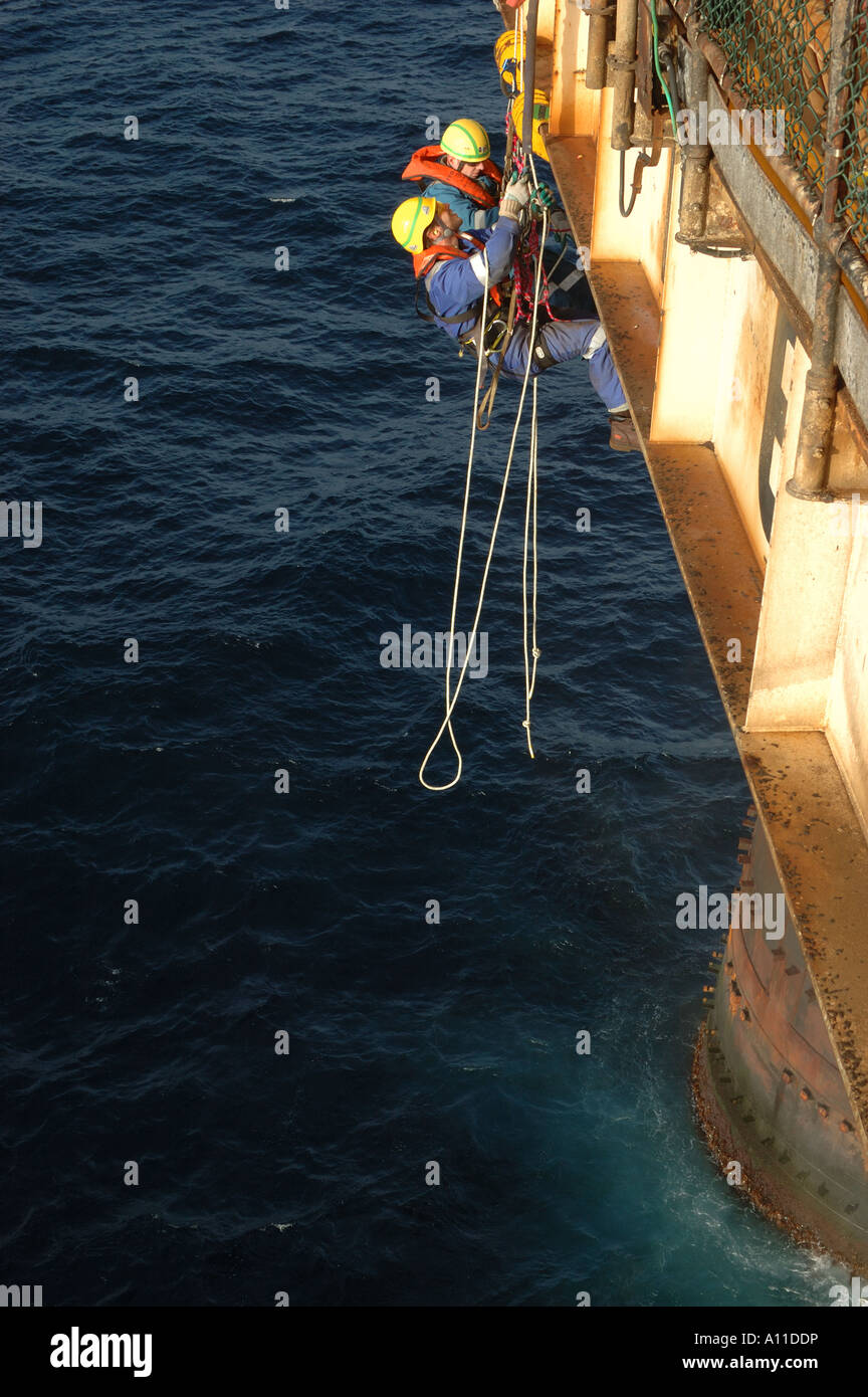 rope access work Stock Photo Alamy