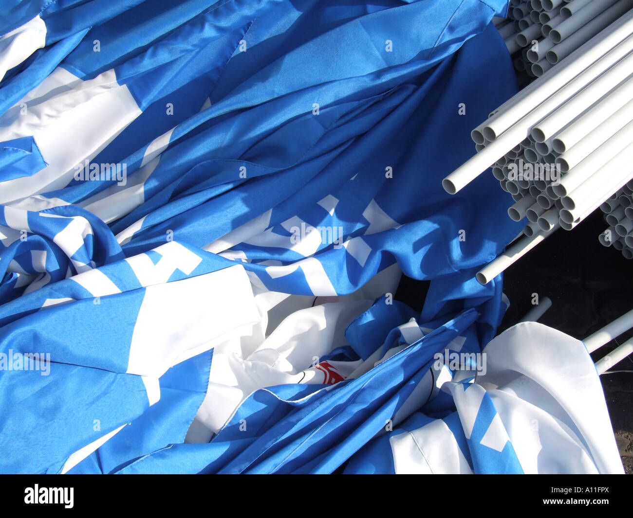 flags at rally Stock Photo Alamy