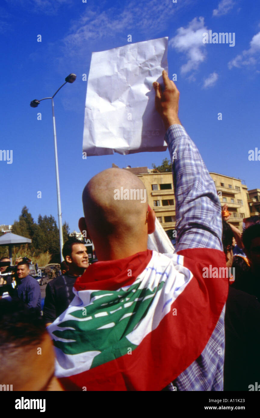 skin head action beirut lebanon Stock Photo