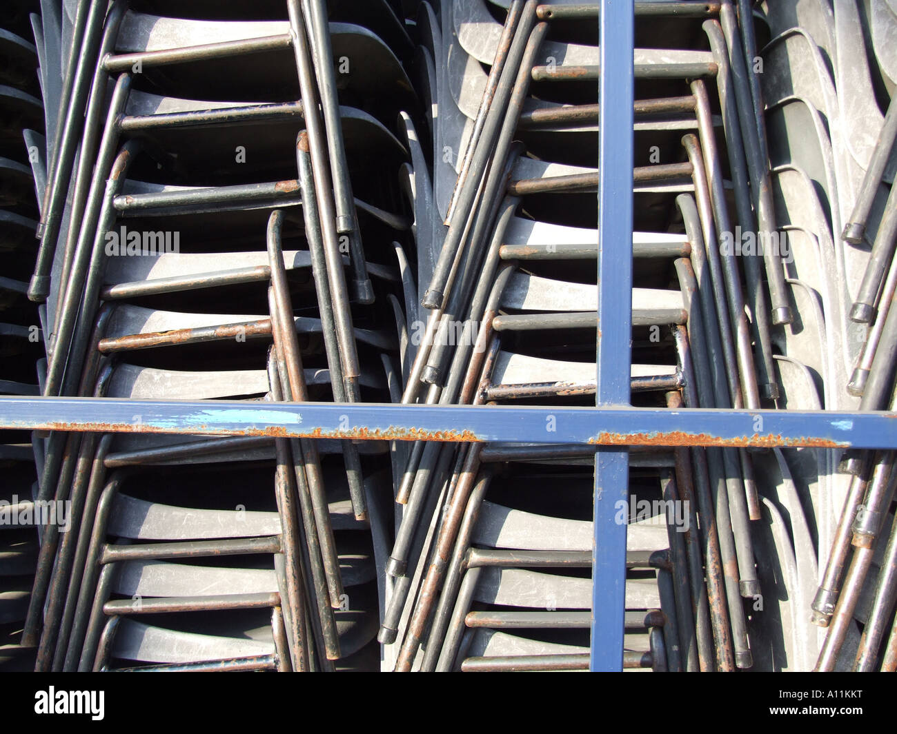 Pile Of Chairs On Truck Lorry Trailer Stock Photo 10113947 Alamy