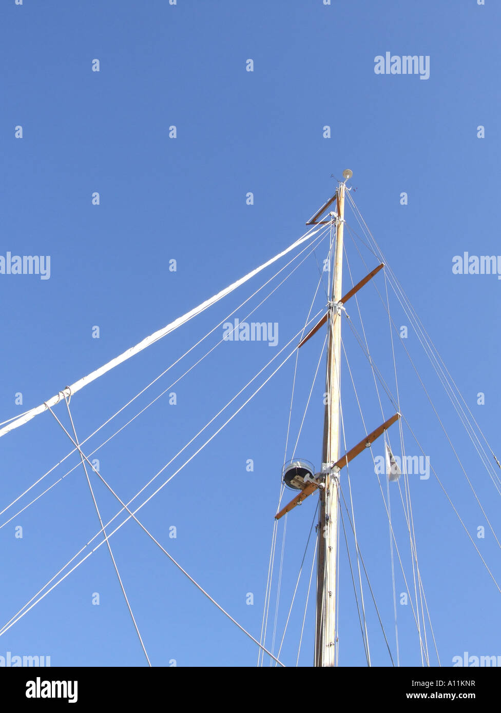 ship's rigging and blue sky Stock Photo - Alamy