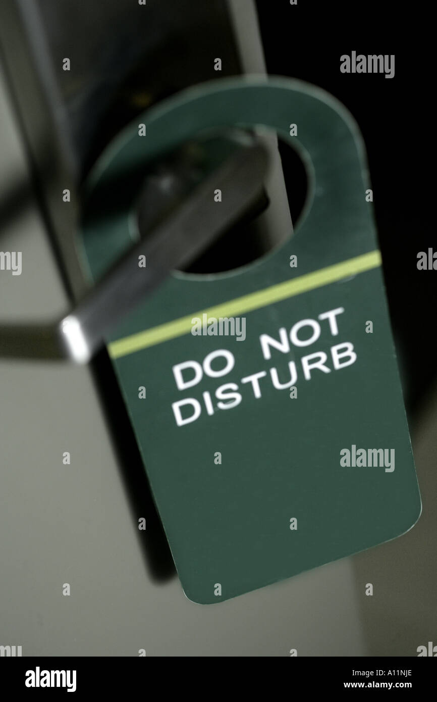 Do not disturb sign Stock Photo - Alamy