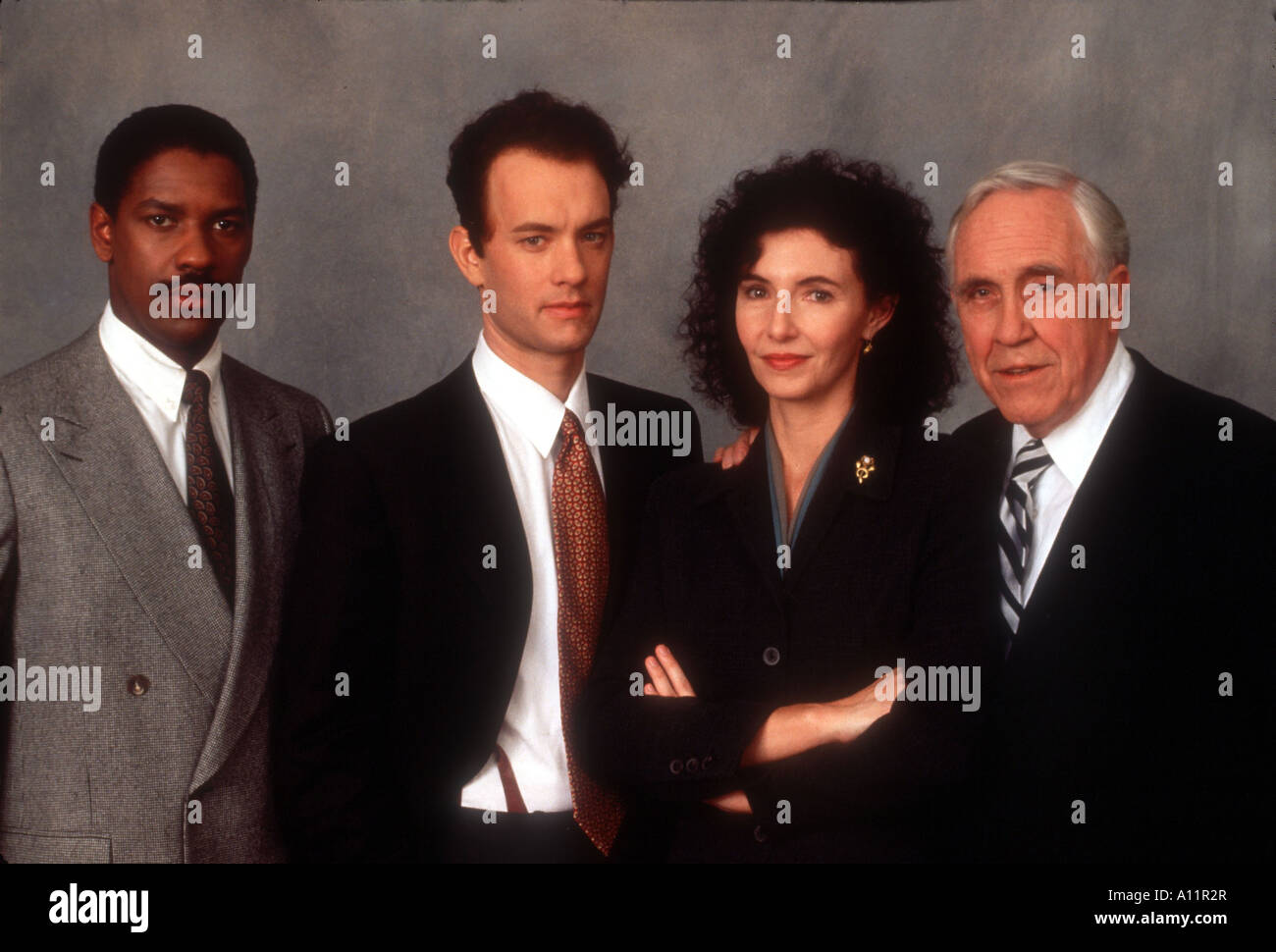 Philadelphia Year 1993 Director Jonathan Demme Denzel Washington Mary Steenburgen Tom Hanks Jason Robards Stock Photo