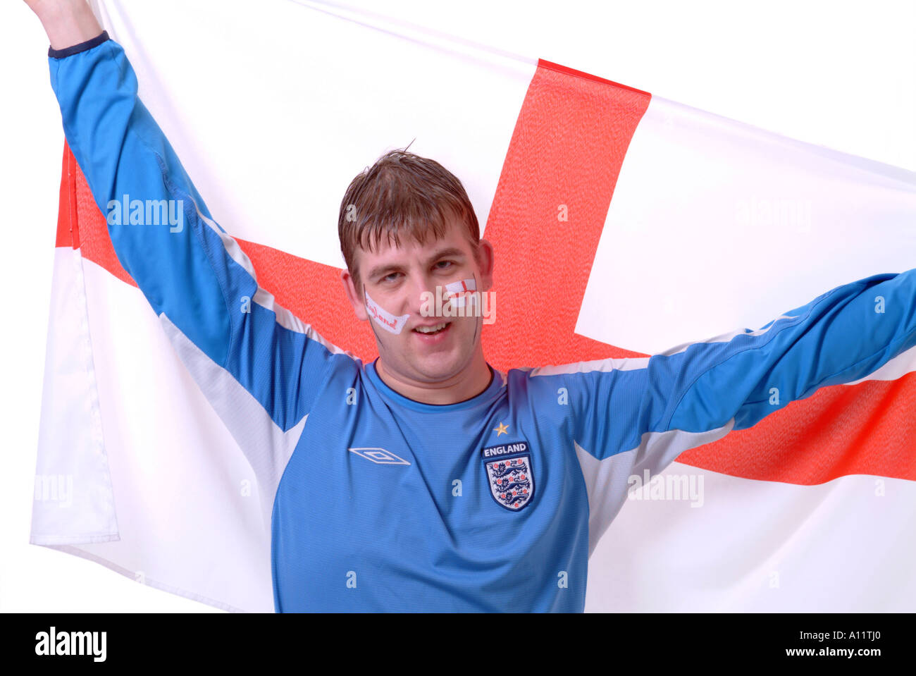 england football fan Stock Photo