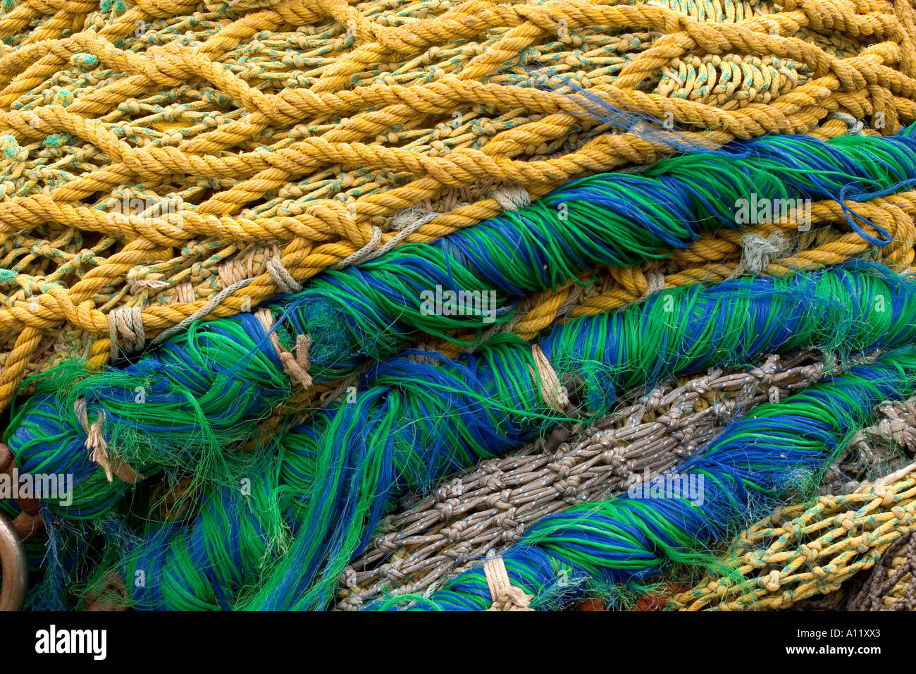 Colorful fishing nets on the Oregon coast Stock Photo Alamy