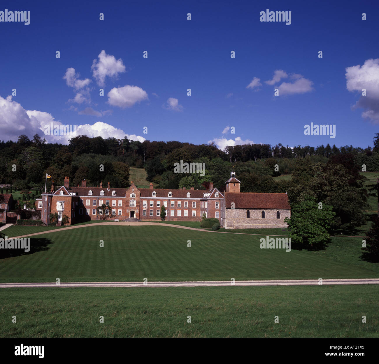 Stonor Park House set in a valley near Henley on Thames. The Stonor family have lived in the