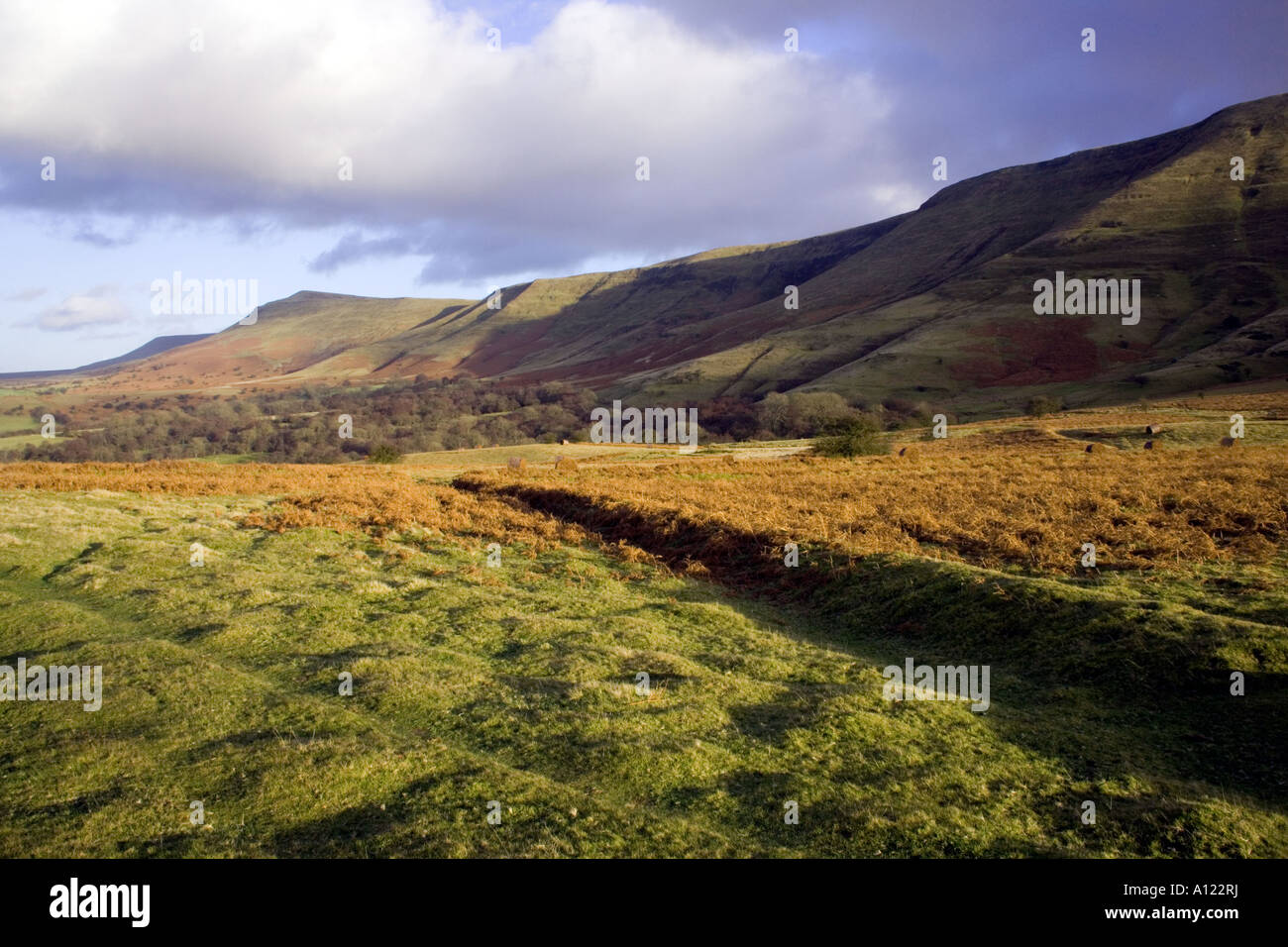 The Black Mountains part of the Brecon Beacons National Park. The peaks