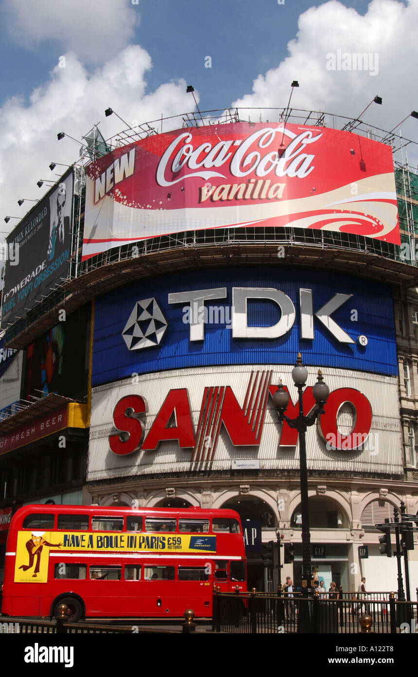 Outdoor billboard at Piccadilly Circus London UK Stock Photo Alamy