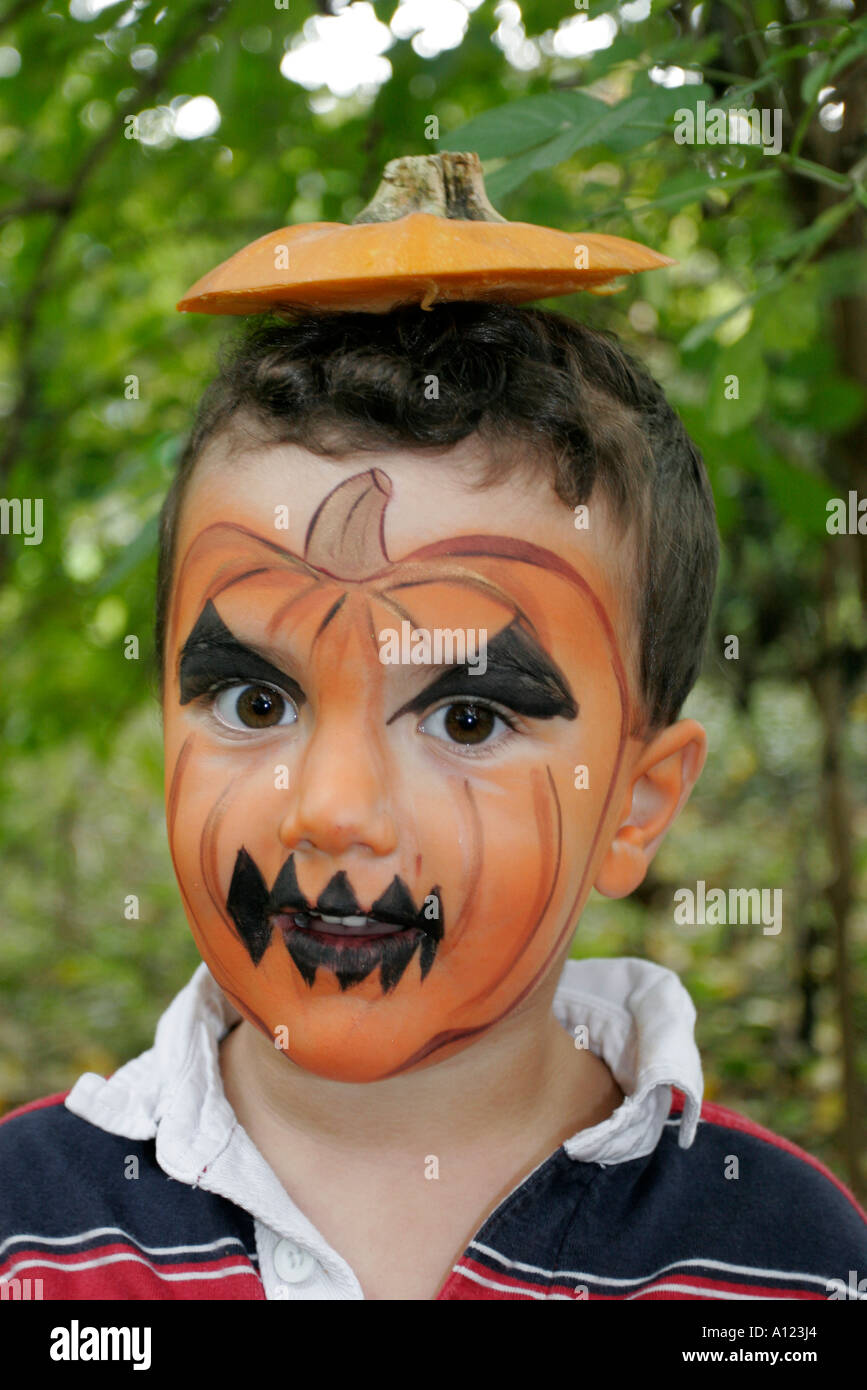 Halloween Pumpkins Face Paint Photo