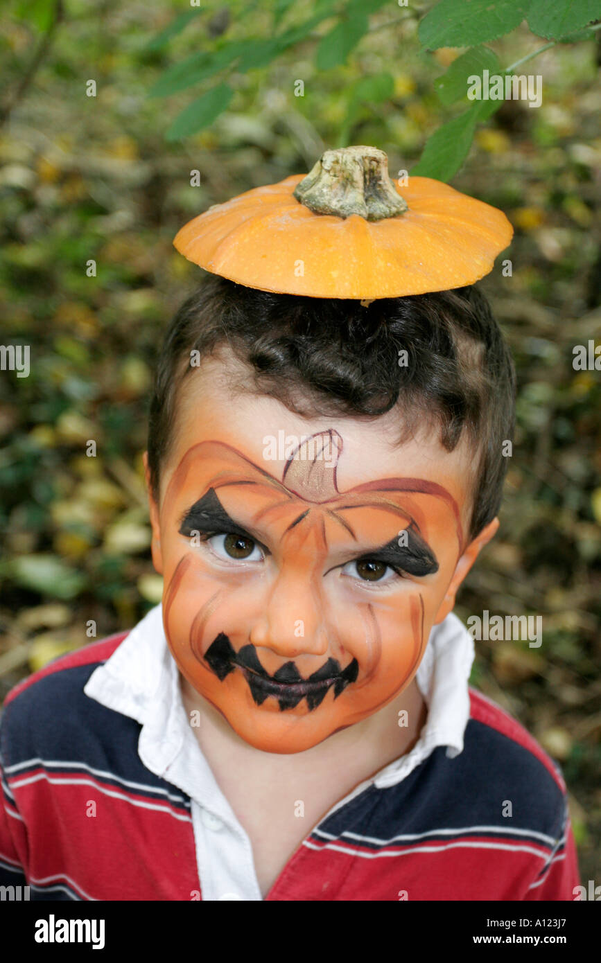 Halloween Pumpkins Face Paint Photo
