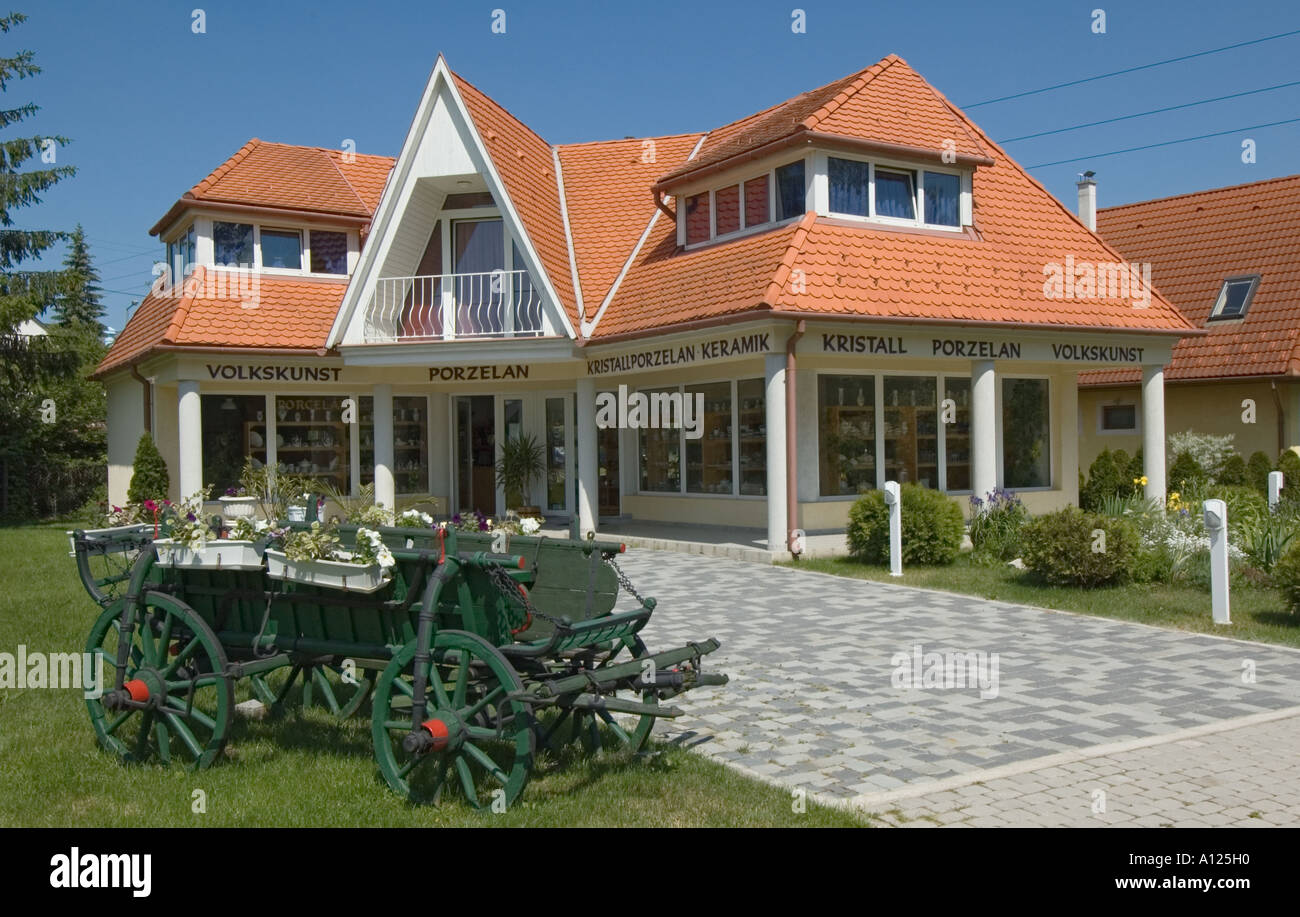 Hungary Herend Porcelain shop Stock Photo Alamy