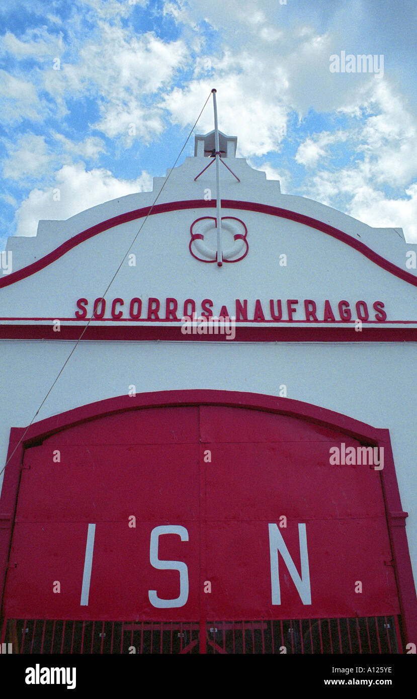 Lifeboat Station, Alvor, Algarve, Portugal Stock Photo