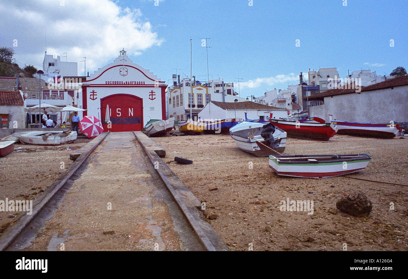 Lifeboat Station, Alvor, Algarve, Portugal Stock Photo