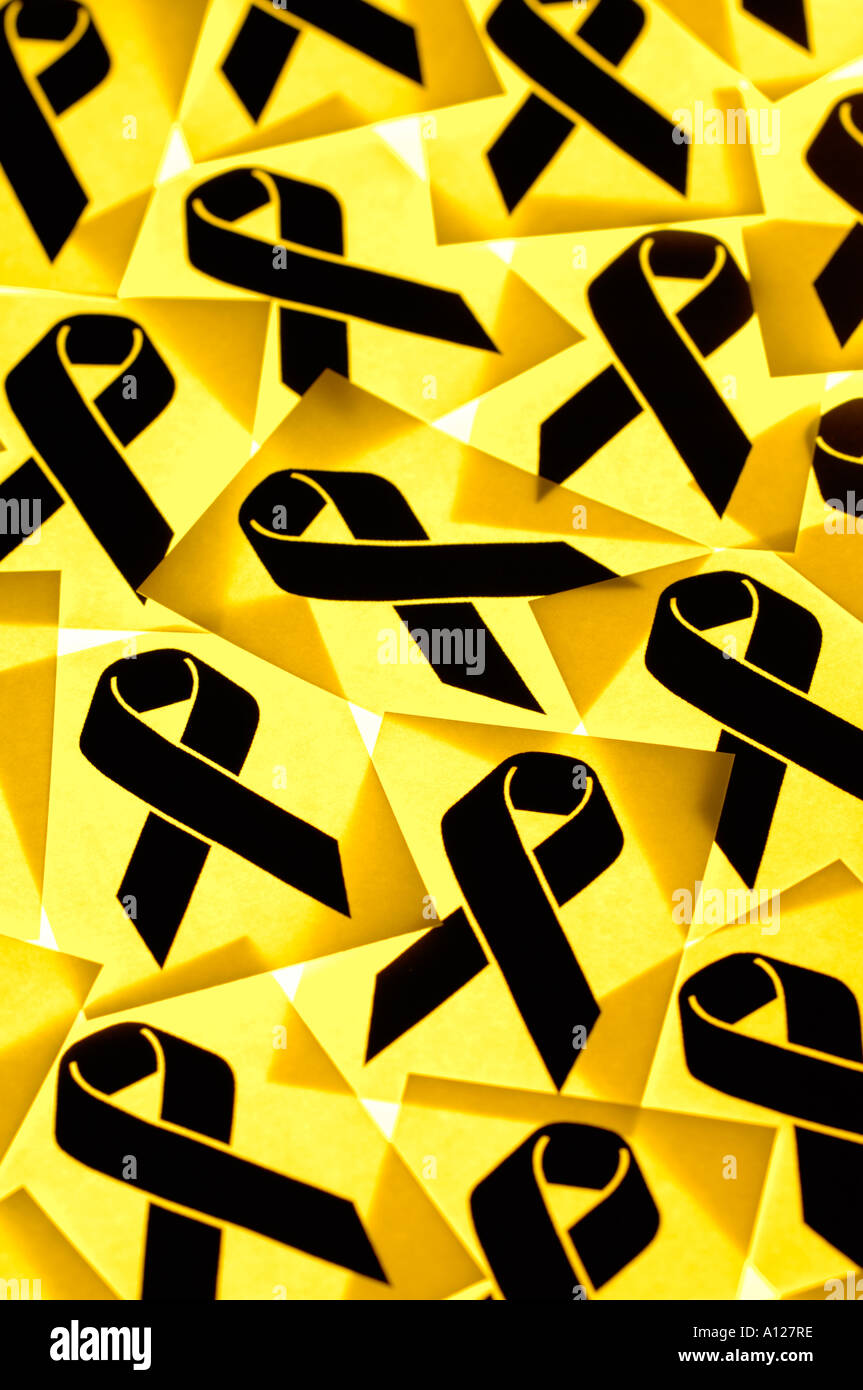 Yellow ribbon symbol Stock Photo Alamy