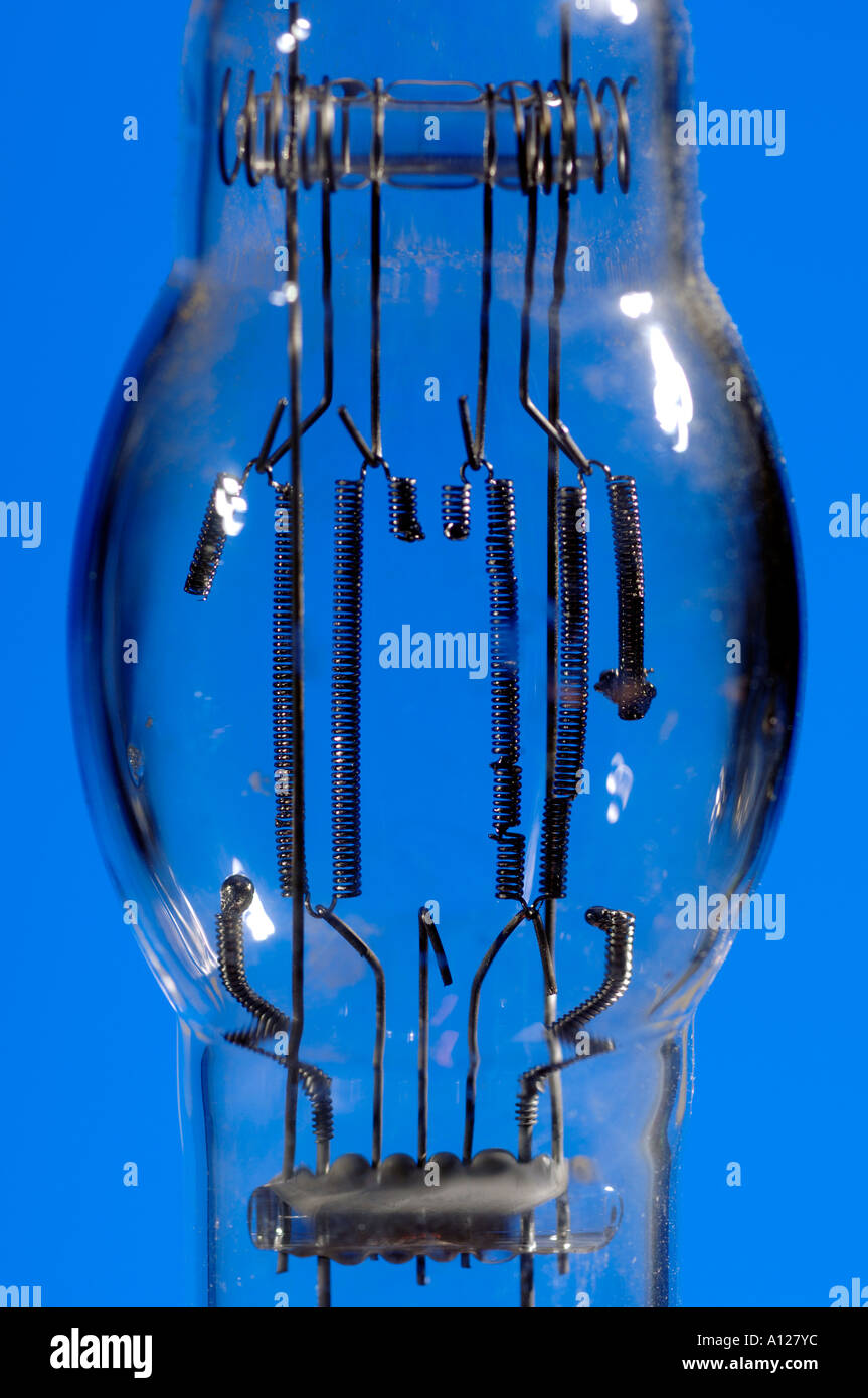 Blown lightbulb filament Stock Photo