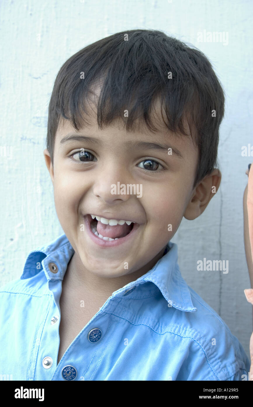 RSC74986 Indian Boy smiling Dehradun Uttranchal India Model released No 542 Stock Photo