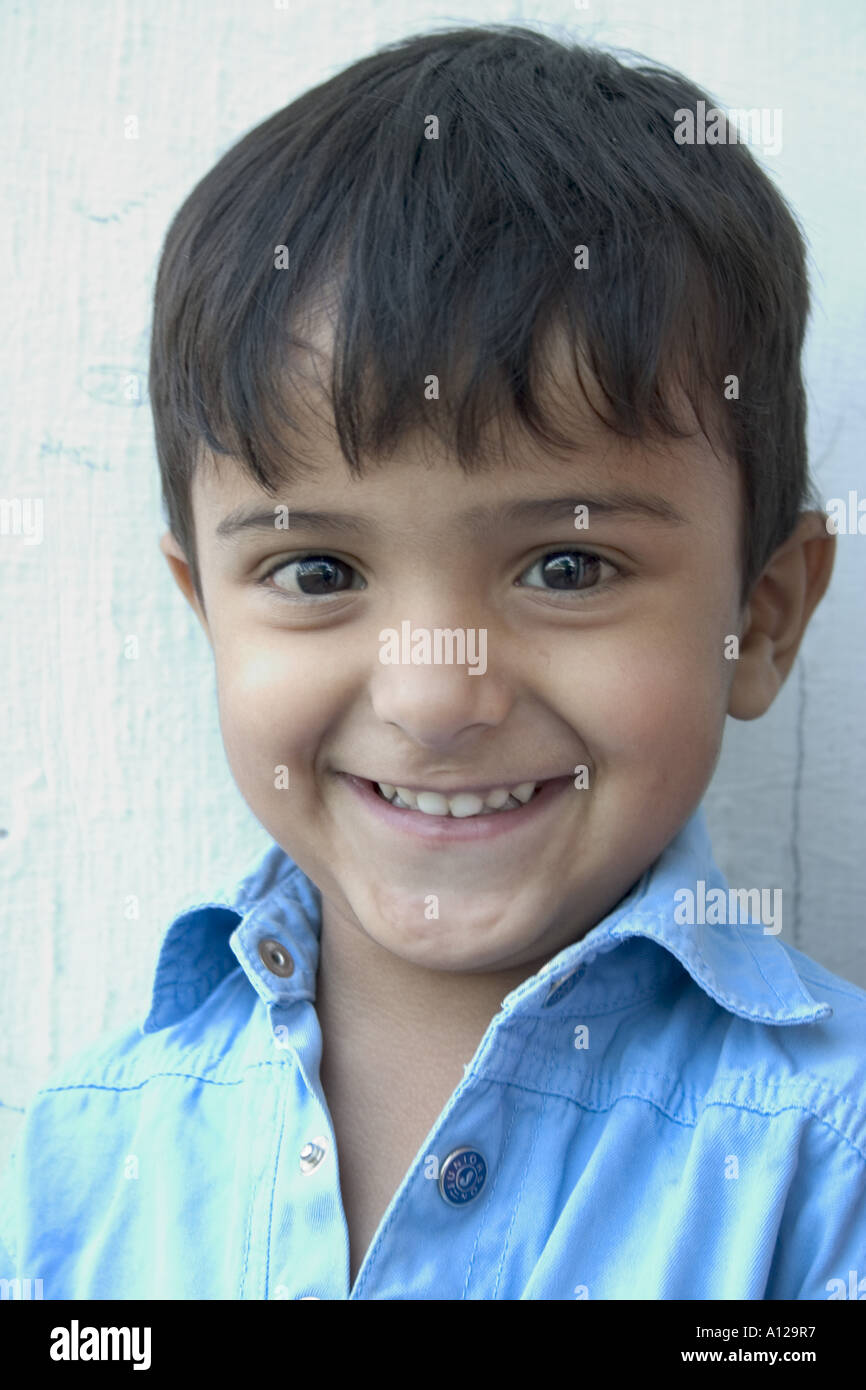 RSC74987 Indian Boy smiling Dehradun Uttranchal India Model released No 542 Stock Photo