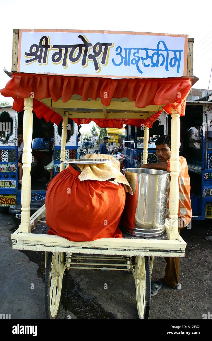ice cream vendor, Ujjain, Madhya Pradesh, India, asia Stock Photo Alamy