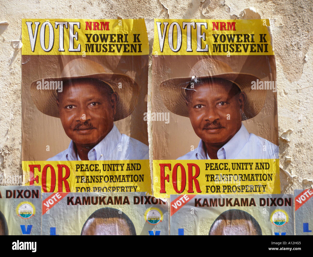 Presidential Election Campaign Posters For Incumbent Yoweri Kaguta Stock Photo Alamy