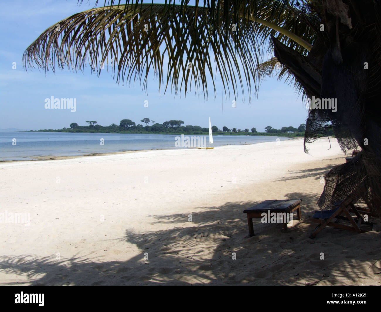 View Of A Beach On Bulago Island In Lake Victoria Uganda Stock Photo 
