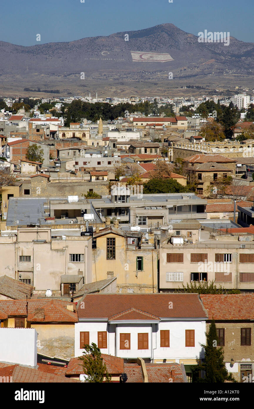 View of Nicosia showing the Turkish sector of the divided city beyond