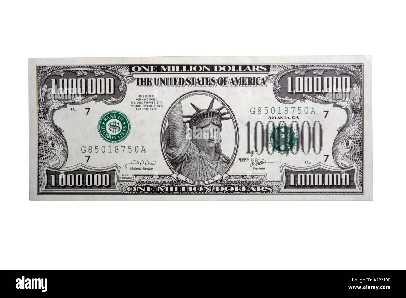 Novelty One million US dollar banknote Stock Photo Alamy