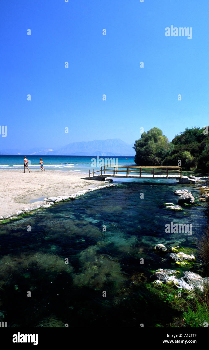 Almyros Almiros Beach Aghios Ayios Nikolaos Crete Greece Stock Photo