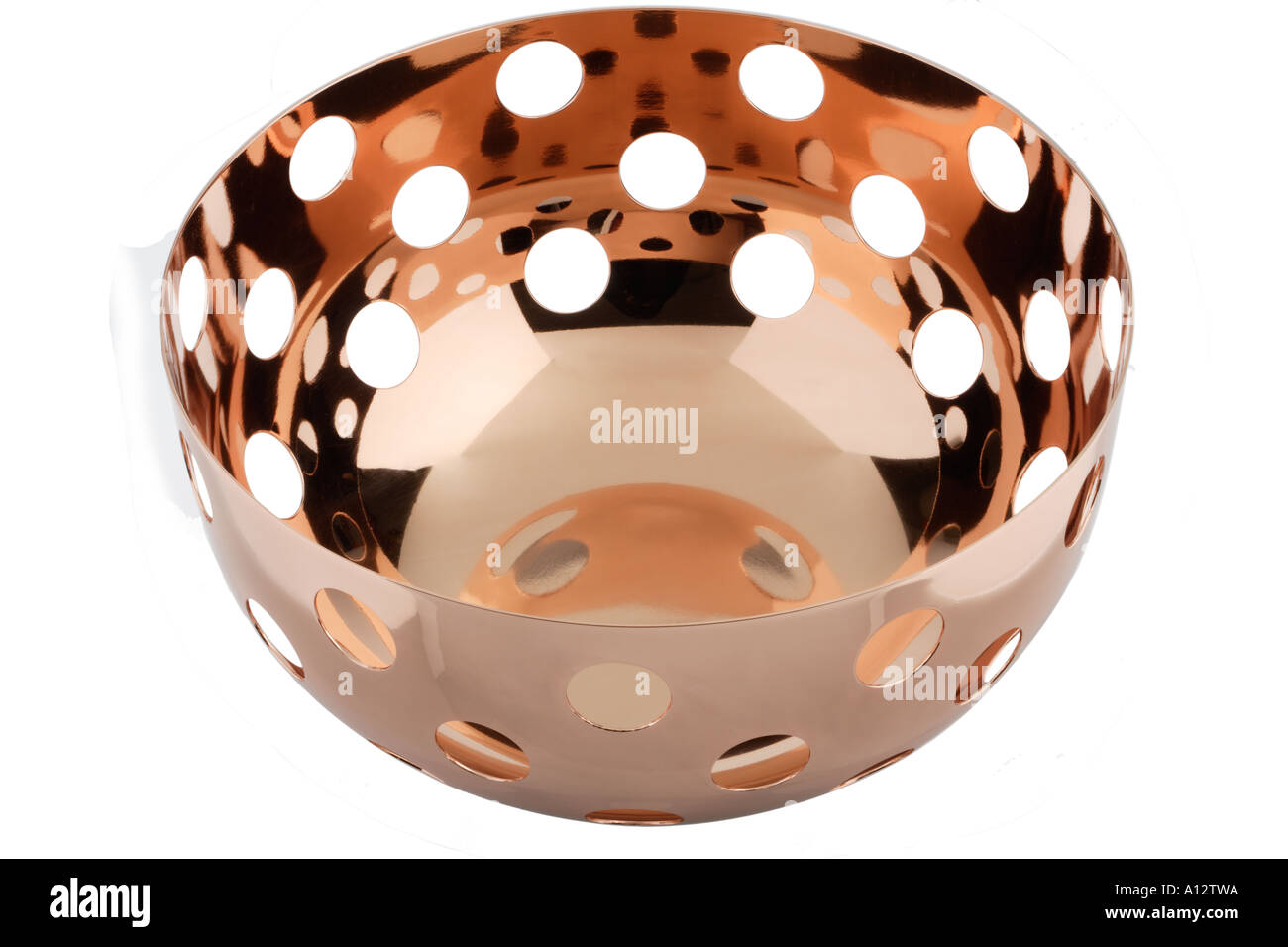 copper fruit bowl Stock Photo Alamy