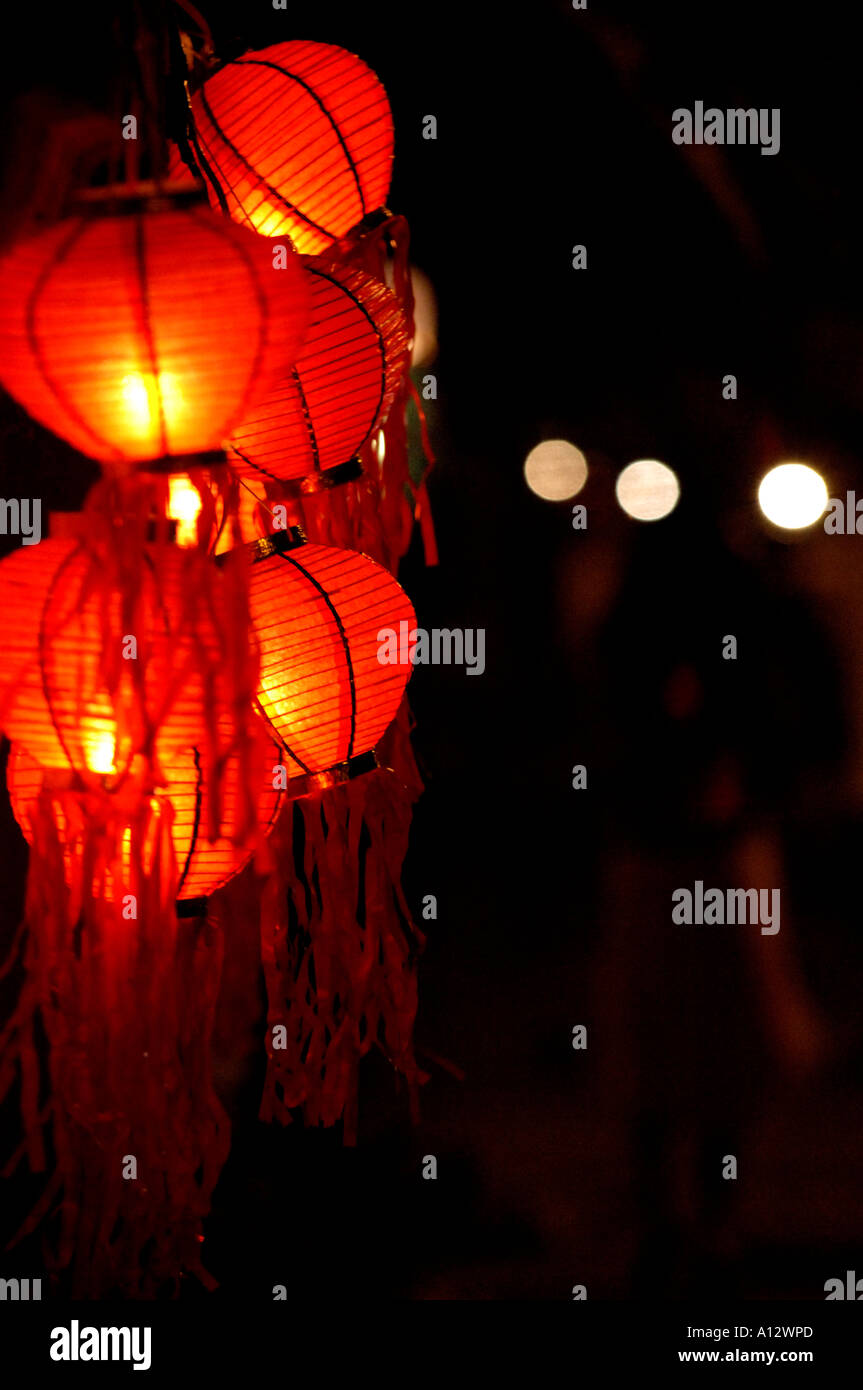 Red Lanterns For Loi Krathong Festival Chiang Mai Thailand Stock Photo Alamy