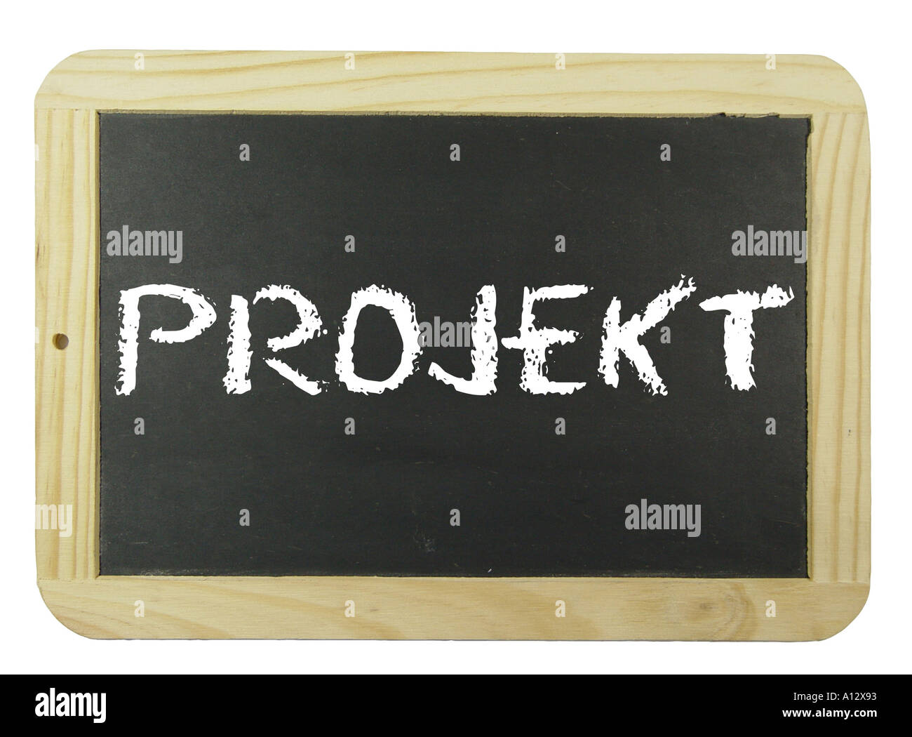 chalkboard with the text Projekt Stock Photo