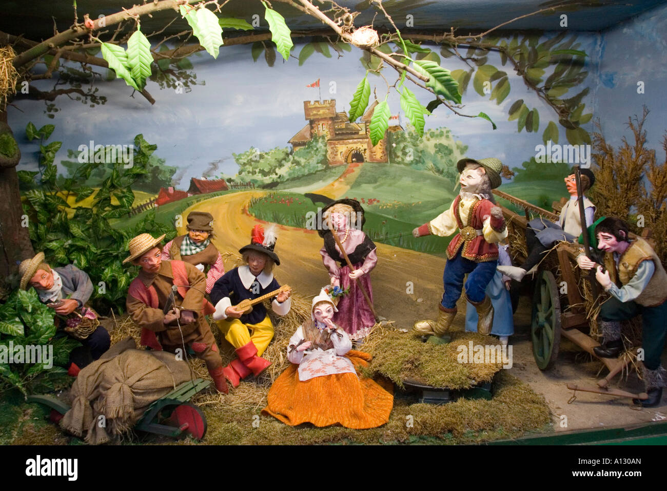 Fairy story display at Weinachtsmarkt in Lubeck.Christmas market Lübeck Schleswig Holstein Germany EU Stock Photo
