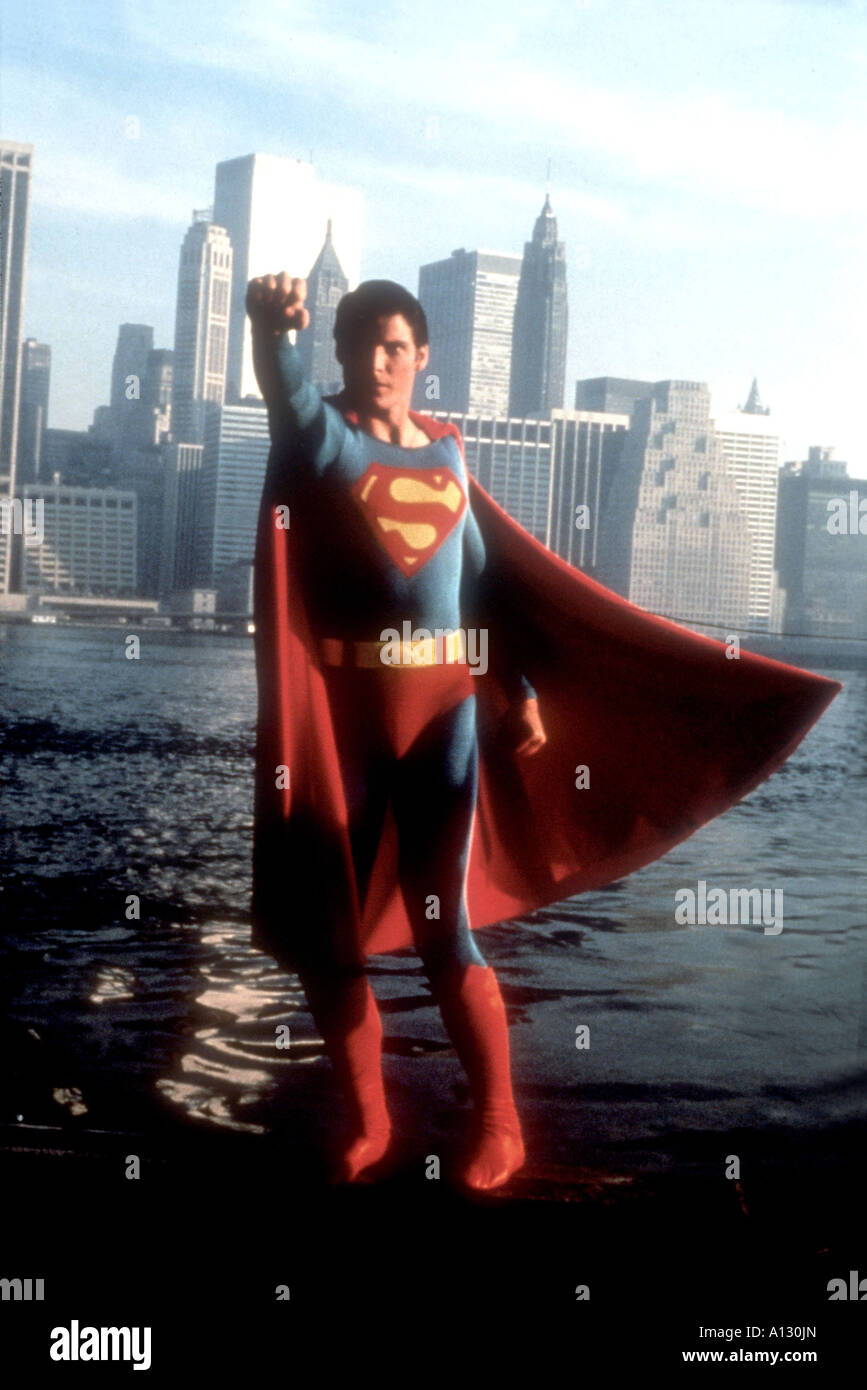 Superman The Movie Year 1978 Director Richard Donner Christopher Reeve Based upon Jerry Siegel s and Joe Shuster s comic strip Stock Photo