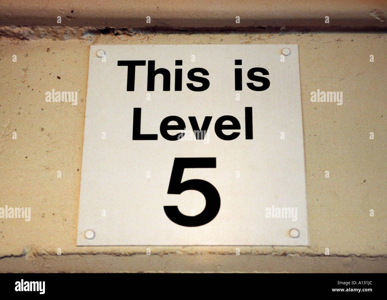 Level five sign Stock Photo Alamy