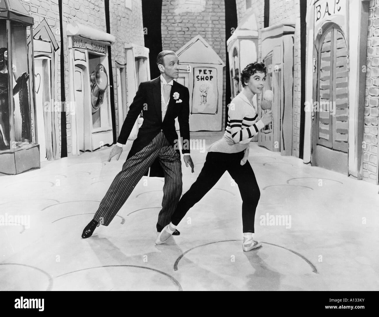 Daddy long legs 1955 Jean Negulesco Fred Astaire Leslie Caron Stock Photo
