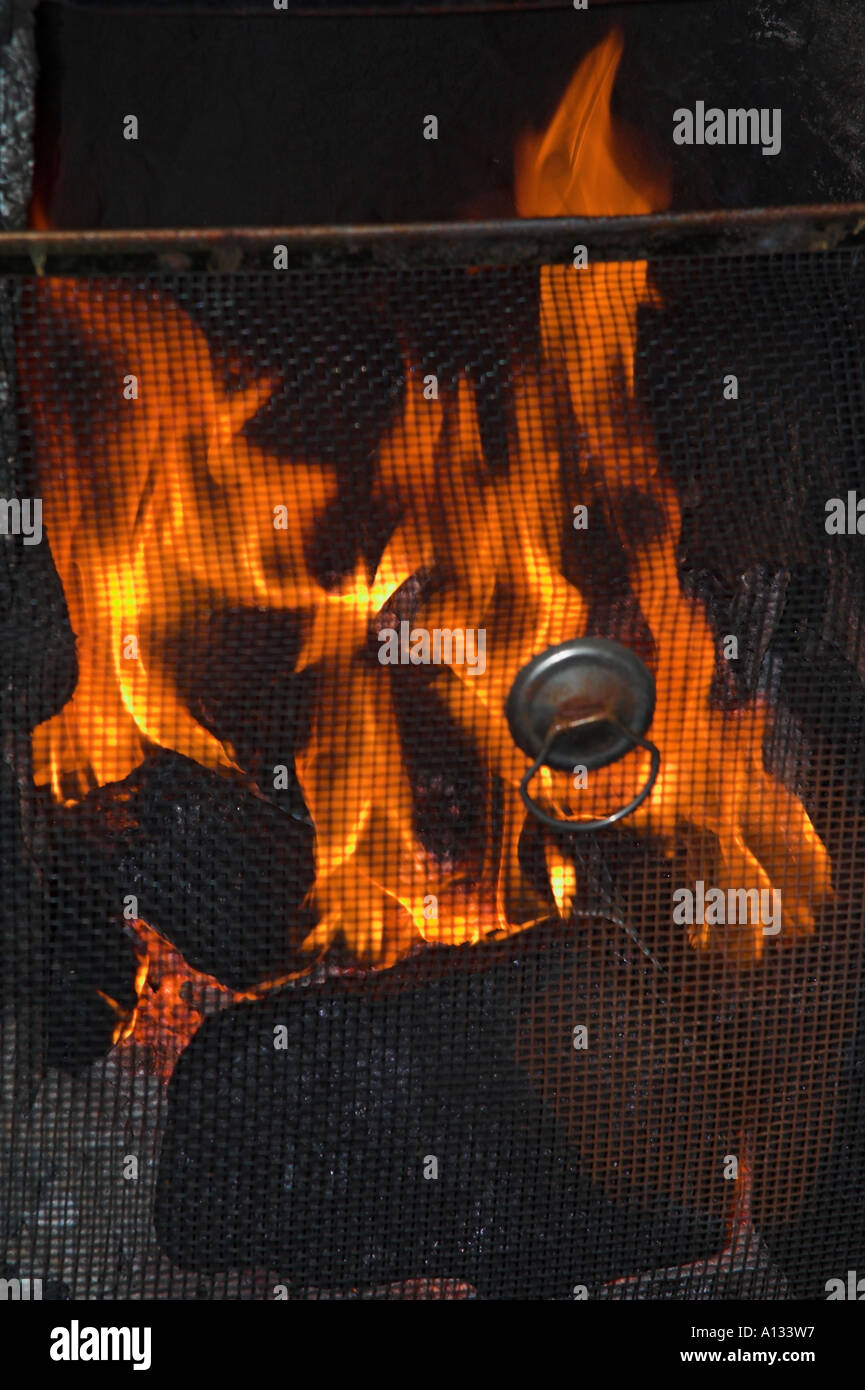 roaring coal fire Stock Photo Alamy