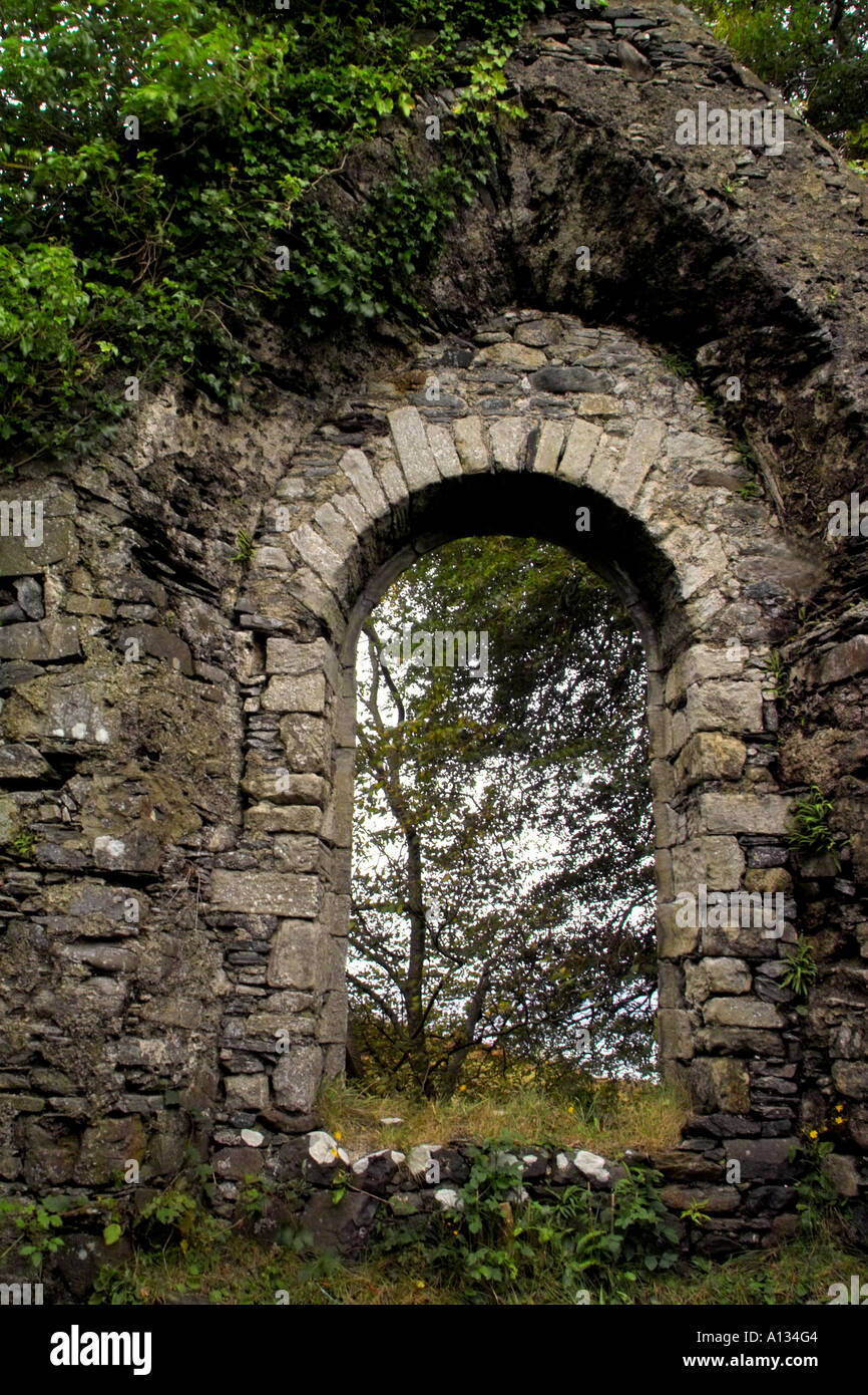 Part of the ruined church at Kilmore, Isle of Skye, Western Highlands Stock Photo Alamy