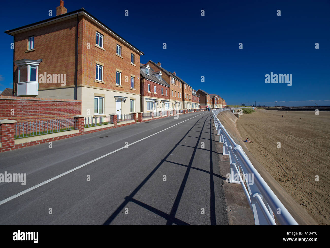 New Houses on the Seafront of Aberavon Beach, Port Talbot, South Wales