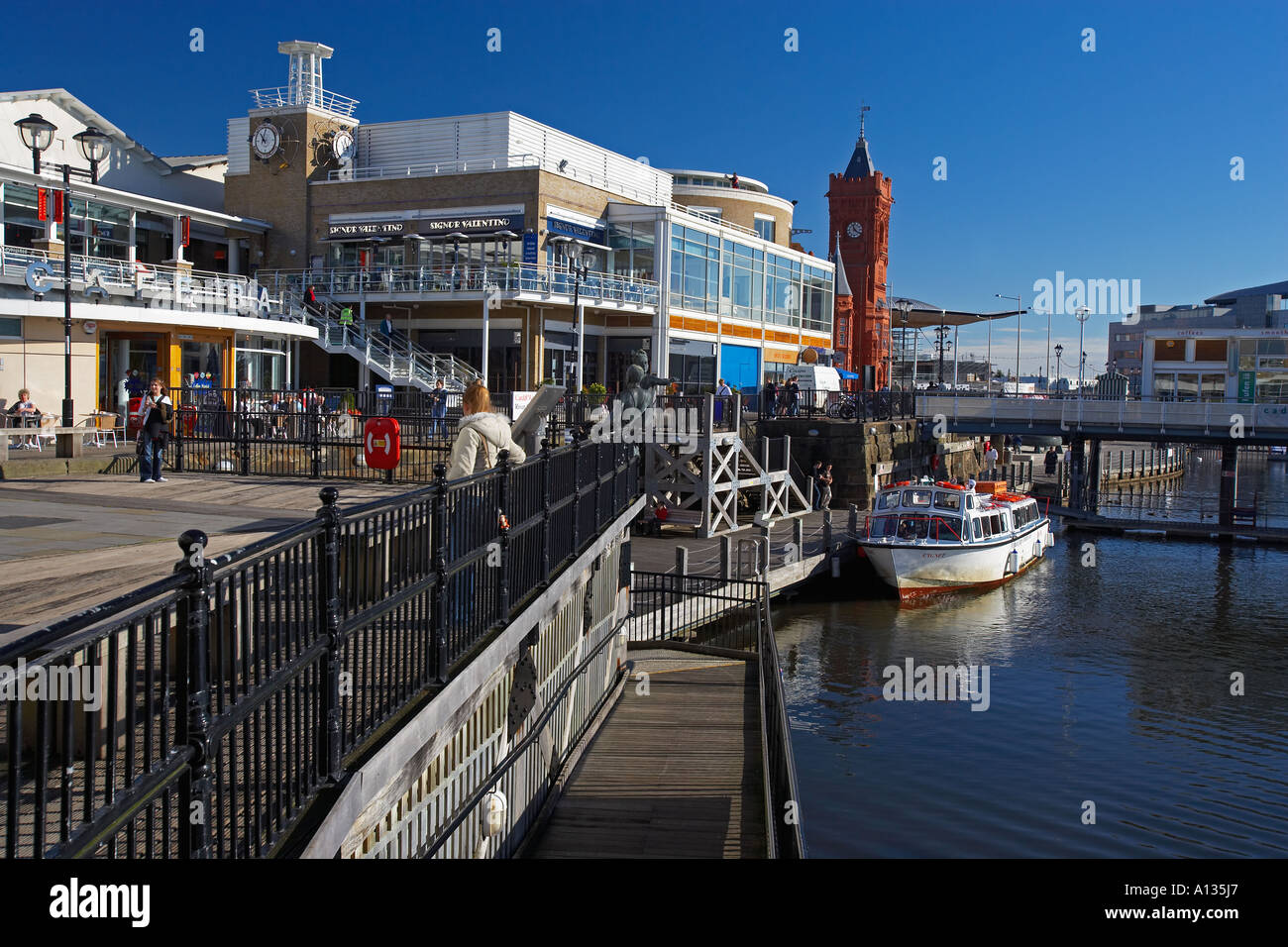 Waterfront Restaurants Cardiff Bay High Resolution Stock Photography waterfront-restaurants-cardiff-bay-high-resolution-stock-photography