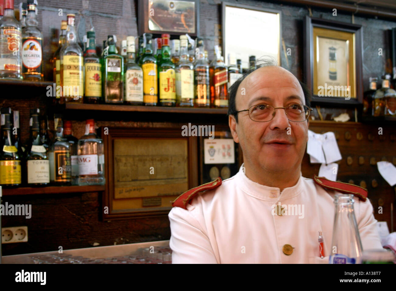 Cafe Gijon a gathering place of artists and writers Madr Stock Photo
