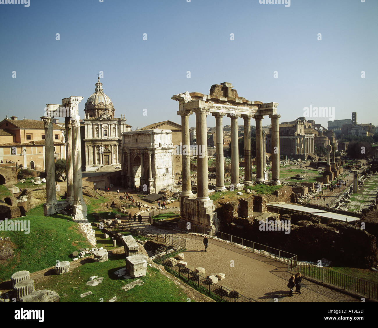 Rome Forum Romanum Stock Photo