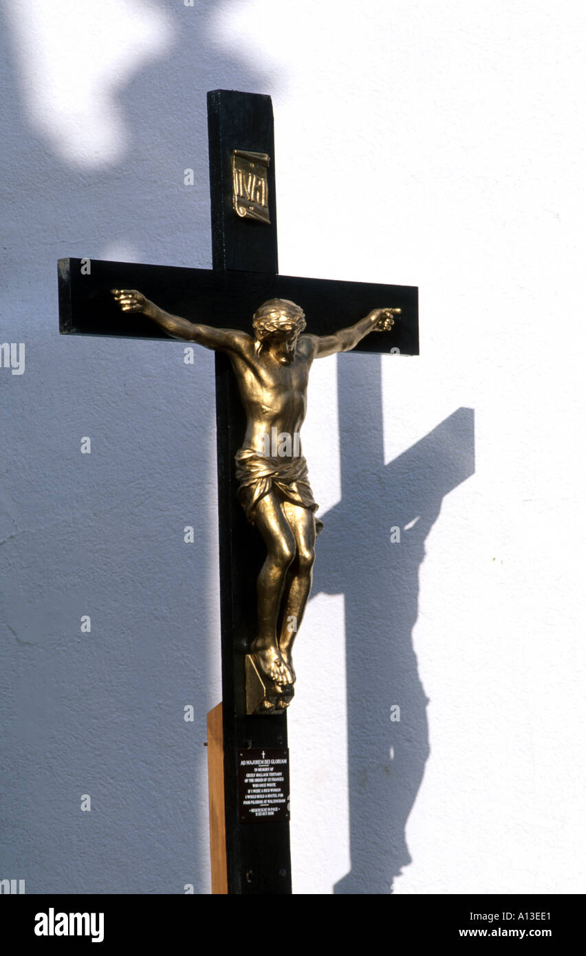 Jesus Christ on cross at Walsingham NORFOLK EAST ANGLIA ENGLAND UK Stock Photo