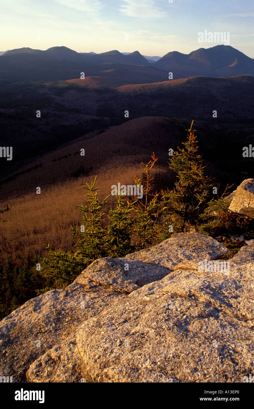 The Pemigewasset Wilderness area from Zeacliff on the Appalachian Trail White Mountains Zeacliff NH Stock Photo