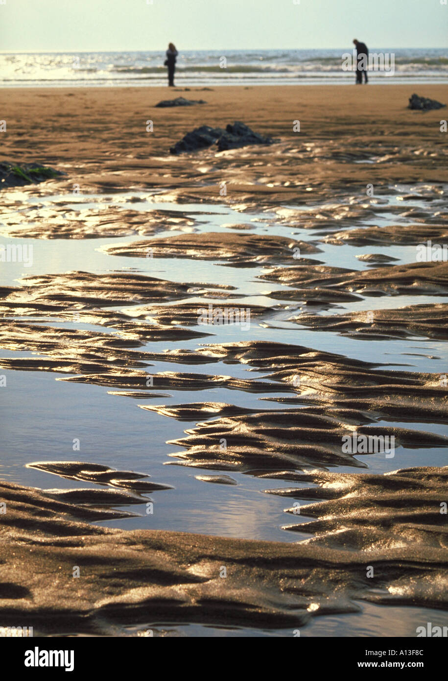 beach low tide Stock Photo Alamy