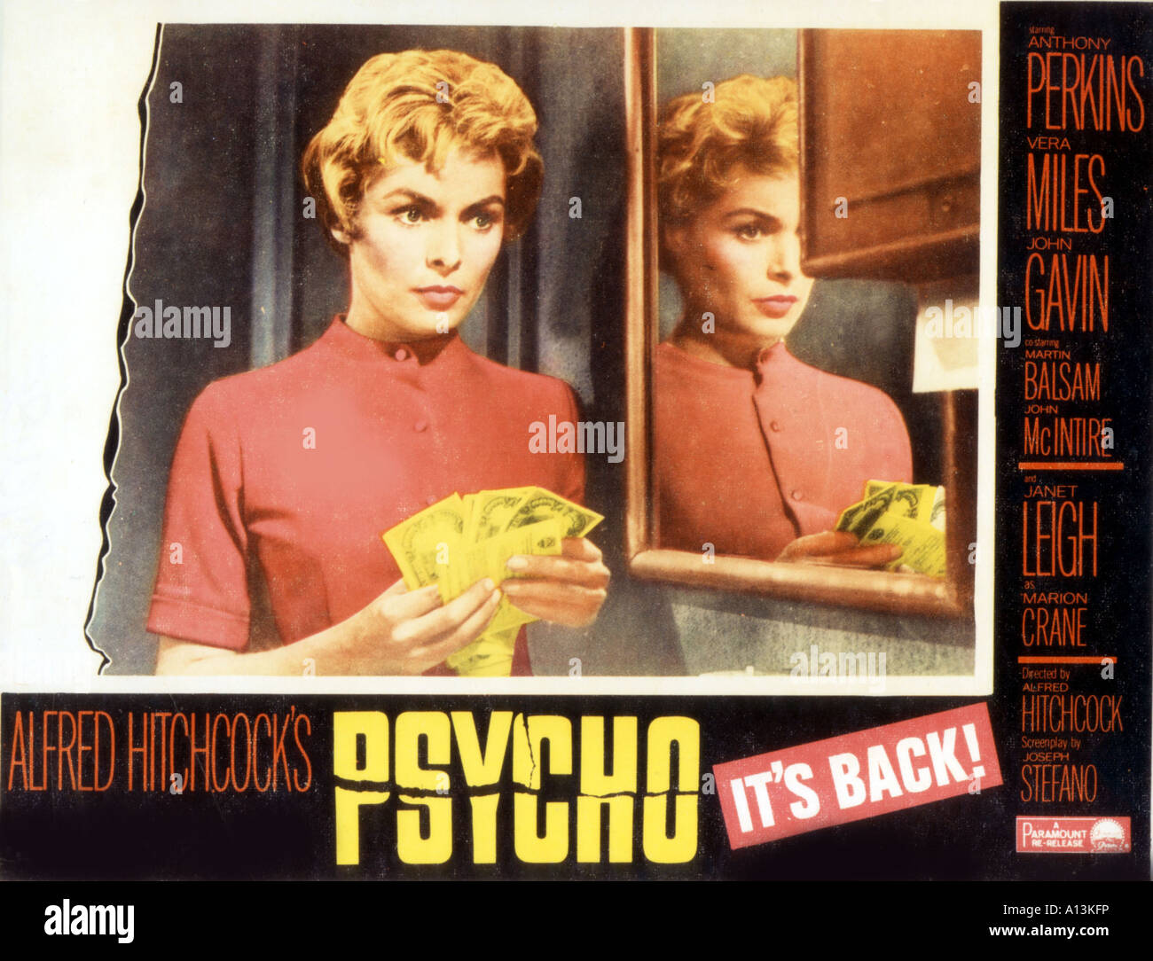Psycho Year 1960 Director Alfred Hitchcock Leigh Based upon Robert Bloch s book hobby card