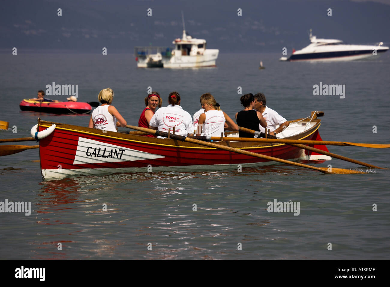 Cornish Pilot Gig Racing annual race held at Looe ,Cornwall, in July ...