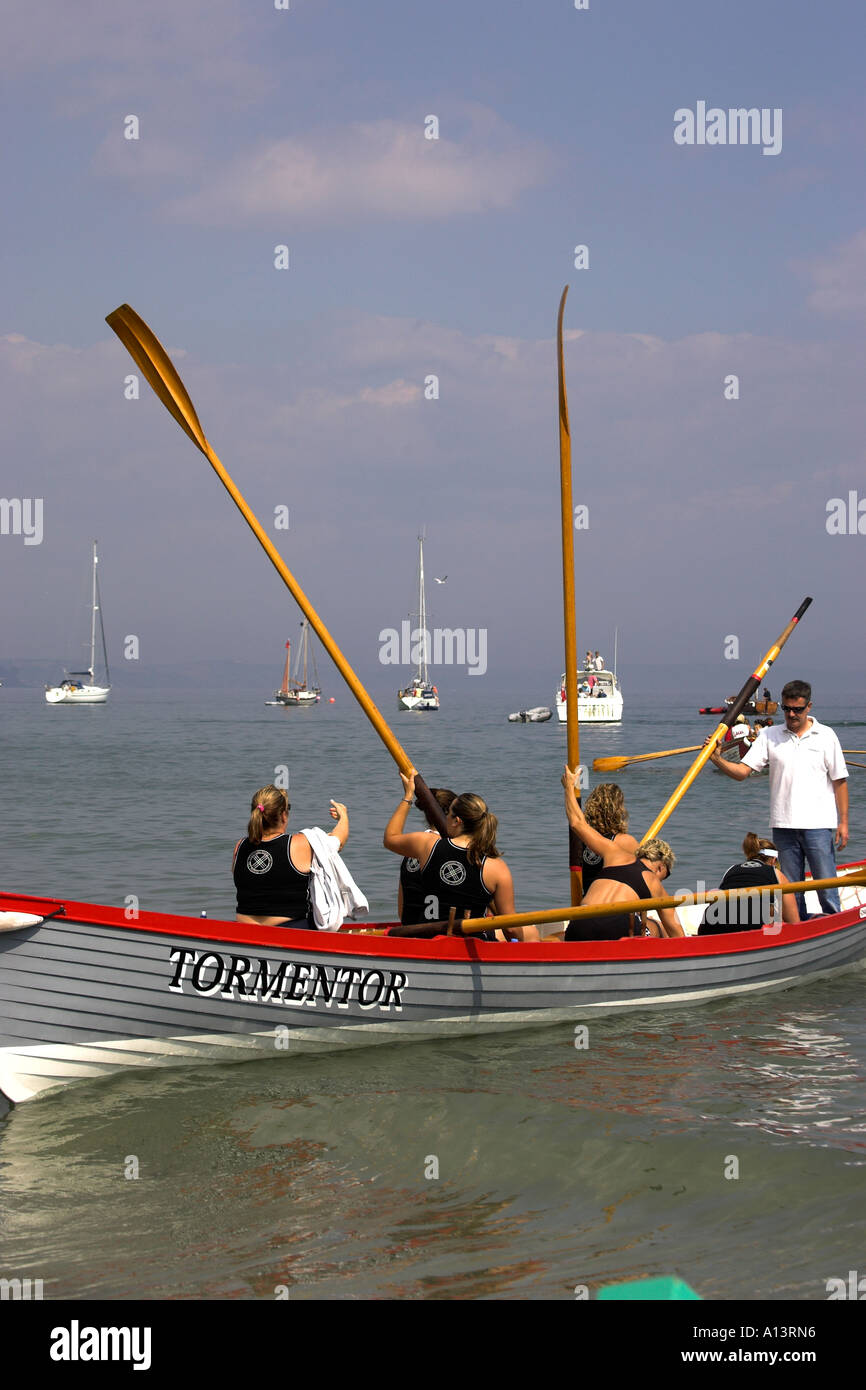 Cornish Pilot Gig Racing annual race held at Looe ,Cornwall, in July ...
