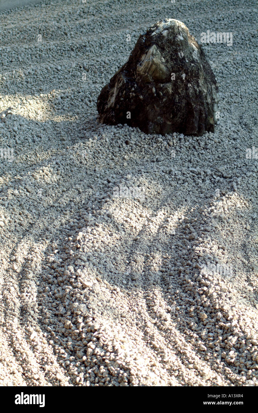 Zen raked gravel garden at Zuihoin within Daitokuji Temple Kyoto Japan